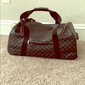 LV Duffle Neo Rolling Damier Graphite Weekend Bag